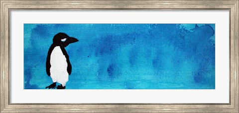 Framed Blue Penguin III Print