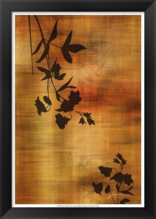 Framed Sepia Floral II Print