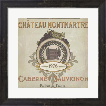 Framed Vintage Wine Labels III Print