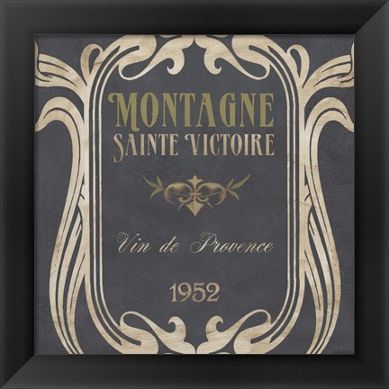 Framed Vintage Wine Labels V Print