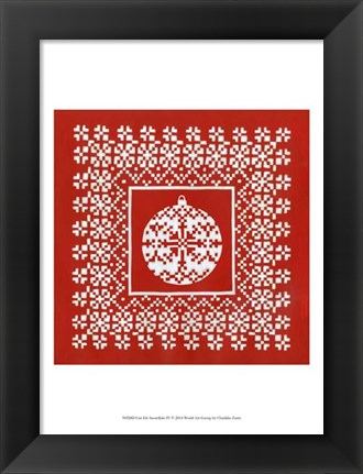 Framed Fair Isle Snowflake IV Print
