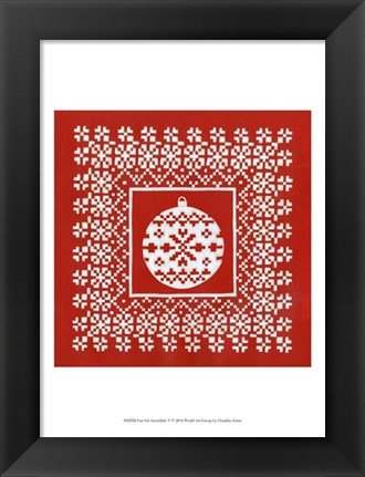 Framed Fair Isle Snowflake V Print