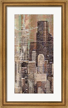 Framed Washed Skyline I Print