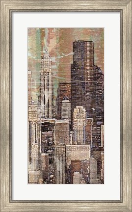 Framed Washed Skyline I Print