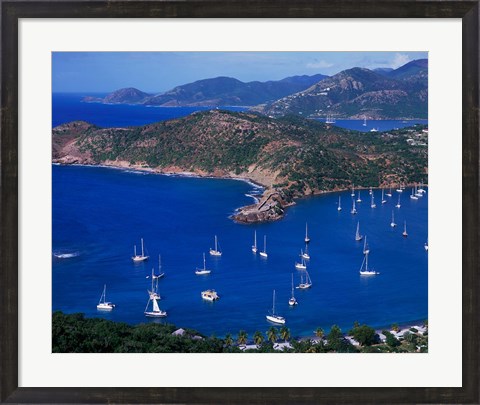 Framed English Harbour, Antigua, Caribbean Print