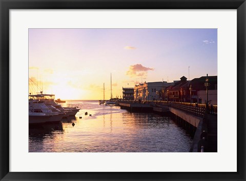 Framed Sunset, Bridgetown, Barbados, Caribbean Print