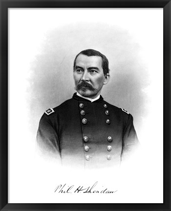 Framed General Philip Sheridan Print