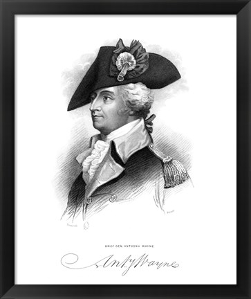 Framed General Anthony Wayne (Revolutionary War) Print
