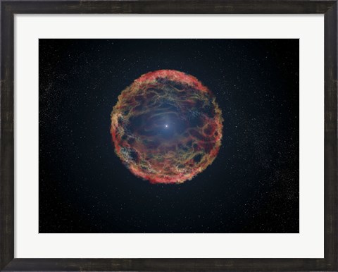 Framed Artist&#39;s Impression of Supernova 1993J Print