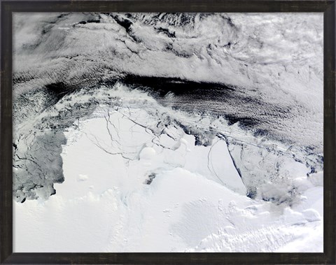 Framed Shackleton Ice Shelf, Antarctica Print