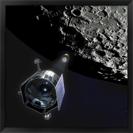 Framed Lunar CRater Observation and Sensing Satellite (LCROSS) Print