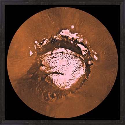 Framed Mare Boreum Region of Mars Print
