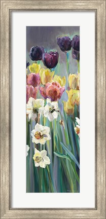 Framed Grape Tulips Panel I Print
