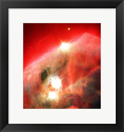 Framed Edifice of Gas and Dust in the Cone Nebula Print