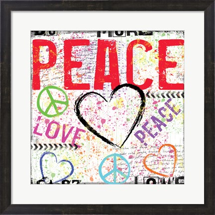 Framed Love and Peace 2 Print