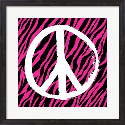 Framed Zebra Peace Print