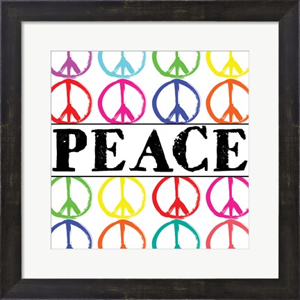 Framed Peace Sharpie 2 Print