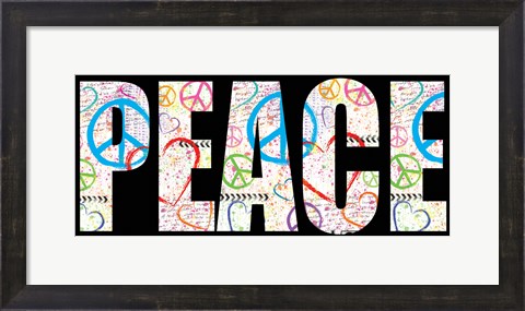 Framed Peace Graffiti - Color Print