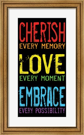 Framed Cherish Love Embrace 2 Print