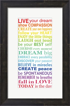 Framed Live Your Dream 3 Print
