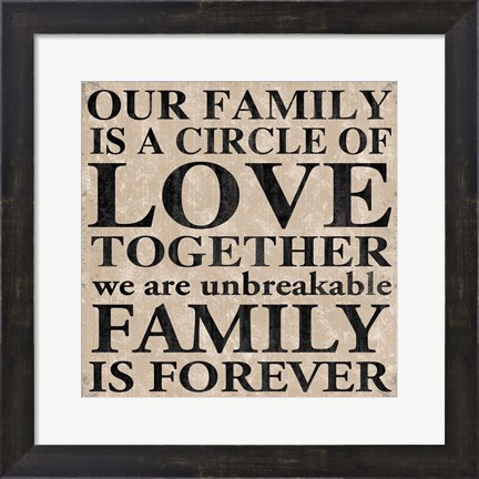 Framed Our Family 2 Print