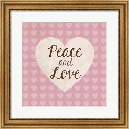 Framed Peace and Love Print