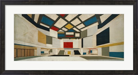 Framed Colored Design For The Central Hall Of A University, 1923 Print