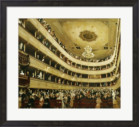 Framed Auditorium In The &quot;&quot;Altes Burgtheater&quot;&quot;, 1888 Print