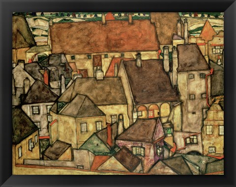 Framed Yellow City, 1914 Print