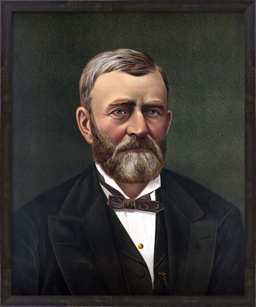 Framed President Ulysses S Grant Print