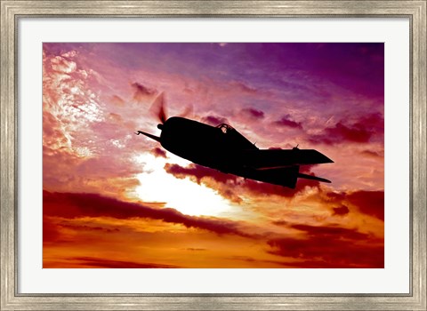 Framed Grumman F6F Hellcat Print