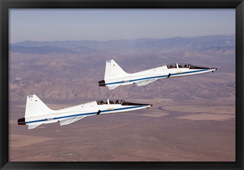 Framed Two T-38A Mission Support Aircraft Print