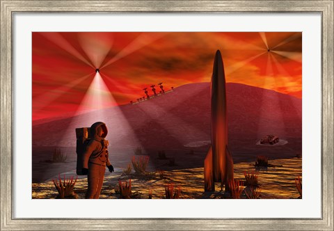 Framed Alien Red Planet Print