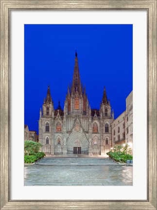 Framed Gothic Quarter, Barcelona Cathedral, Barcelona, Spain Print