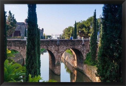 Framed River near Passeig Mallorca, Palma, Majorca, Balearic Islands, Spain Print