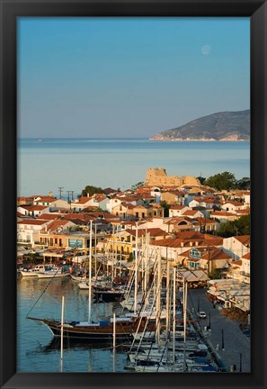 Framed Greece, Aegean Islands, Samos, Pythagorio: Harbor Print