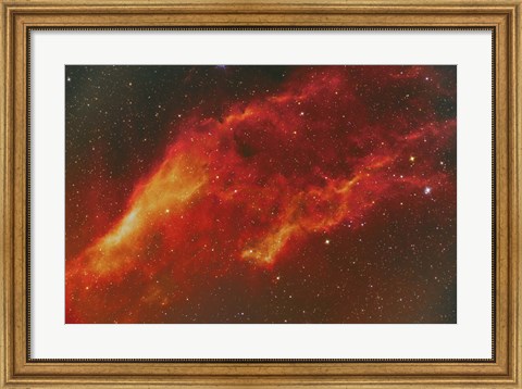 Framed NGC 1499, the California Nebula in the Constellation Perseus Print