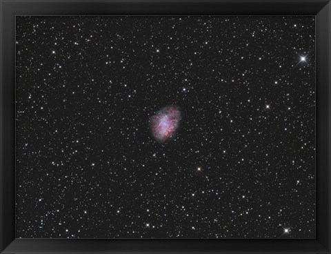 Framed Crab Nebula, a supernova remnant in the Constellation of Taurus Print