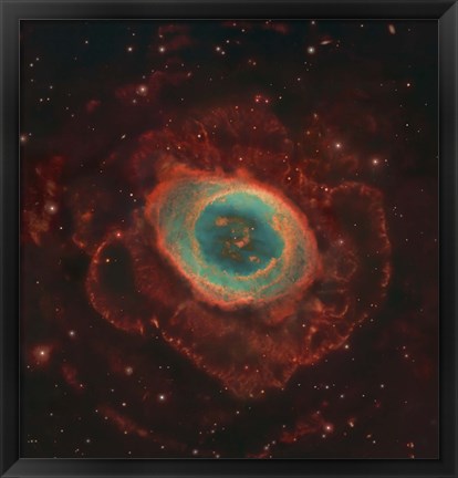 Framed Messier 57, the Ring Nebula Print