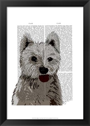 Framed West Highland Terrier Plain Print