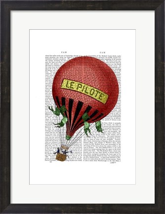 Framed Le Pilote Hot Air Balloon Print