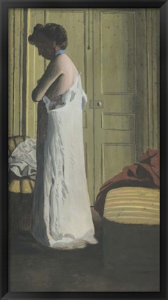 Framed Woman Removing her Chemise, c. 1900 Print