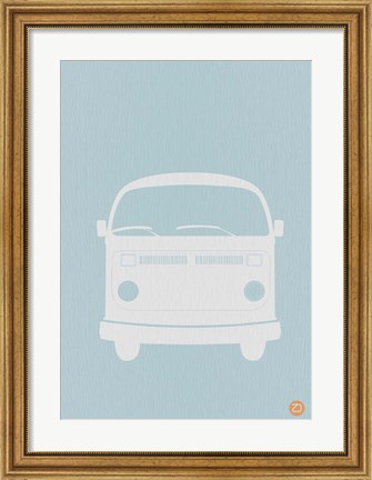 Framed VW Bus Blue Print