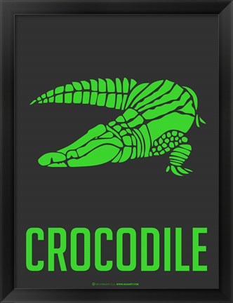 Framed Crocodile Green Print