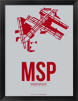 Framed MSP Minneapolis 3 Print