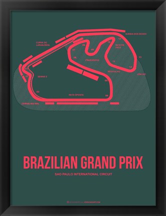 Framed Brazilian Grand Prix 2 Print