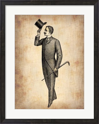 Framed Vintage Victorian Man Print