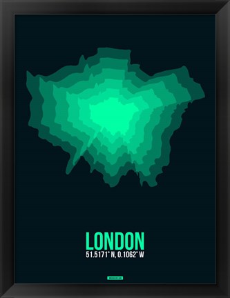 Framed London Radiant Map 1 Print