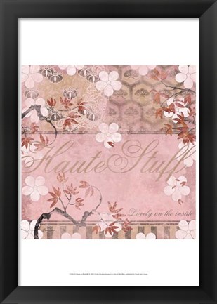 Framed Haute in Pink III Print