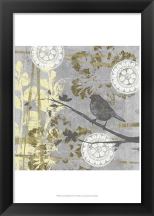 Framed Serene Bird &amp; Branch I Print
